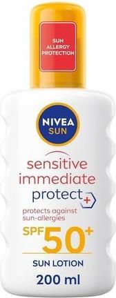 Actual product image NIVEA Sensitive immediate (Sun spray, SPF 50, 200 ml)