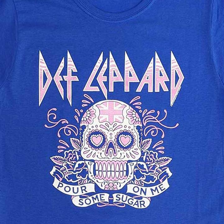 Immagine prodotto Def Leppard Pour Some Sugar On Me Maglietta Teschio Donna (L)