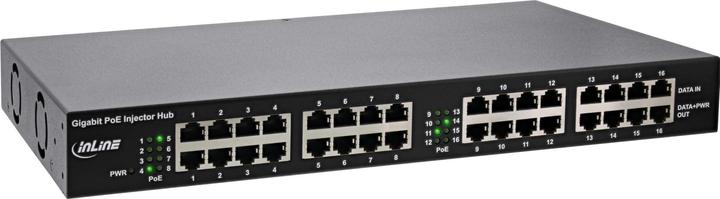 InLine PoE+ Gigabit Netwerk Injector Hub 16 Port (16x PoE+) (802.3at (PoE+), 250 W)