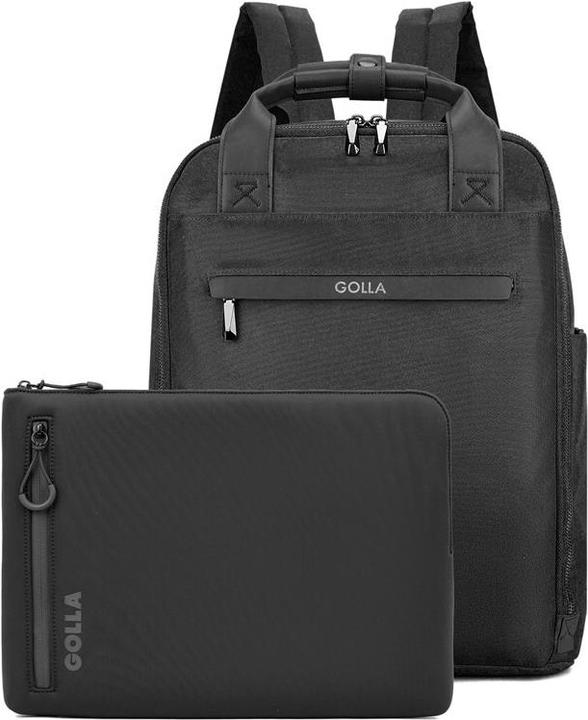 Golla Set aus Rucksack und Laptop-Sleeve 14 Zoll, Black