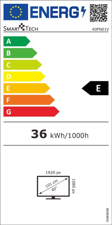 Energy Label Smart Tech 40FN01V3 (40", LED)