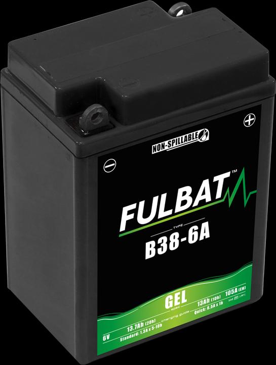 Image du produit Fulbat Batterie moto gel B38-6A (3L3P) 6V 13Ah (6 V, 13 Ah, 105 A)