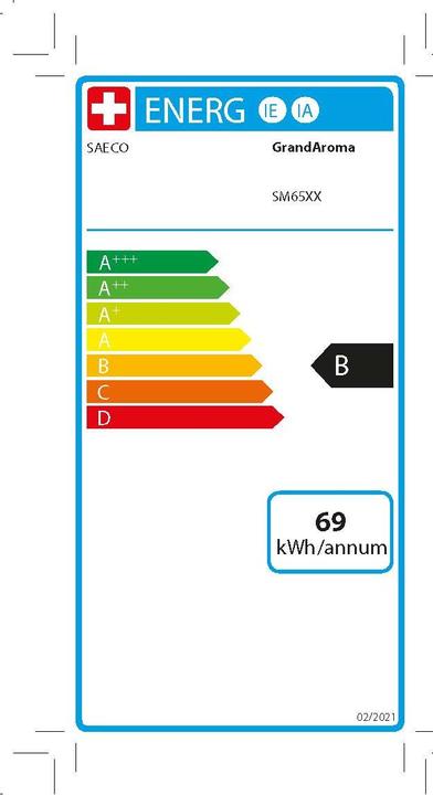 Energy Label Saeco Gran Aroma SM6580/00