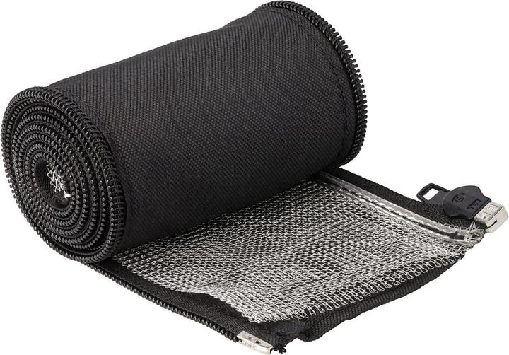 Actual product image Delock EMC braided shielding sleeving with zipper heat resistant 1 m x 25 mm black (Cable conduit, 100 cm)
