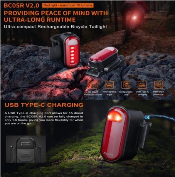 Produktbild Fenix BC05R V2.0 (15 lm, 15 lm)