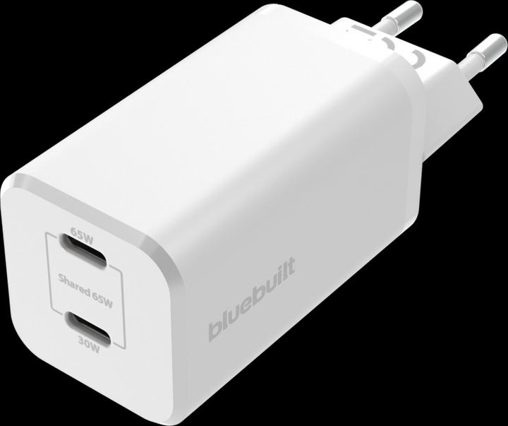 Produktbild Bluebuilt Power Delivery Ladegerät mit 2 USB C -Ports 65W Weiss (BBPC65WW) (65 W)
