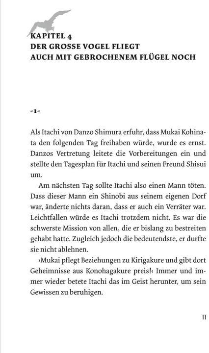 Actual product image Naruto Itachi Shinden - Buch der finsteren Nacht (Nippon Novel) (German, Takashi Yano, 2017)