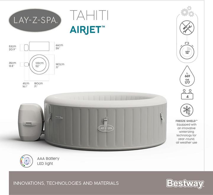 Image du produit Bestway Lay-Z-Spa Tahiti AirJet (4 pers.)