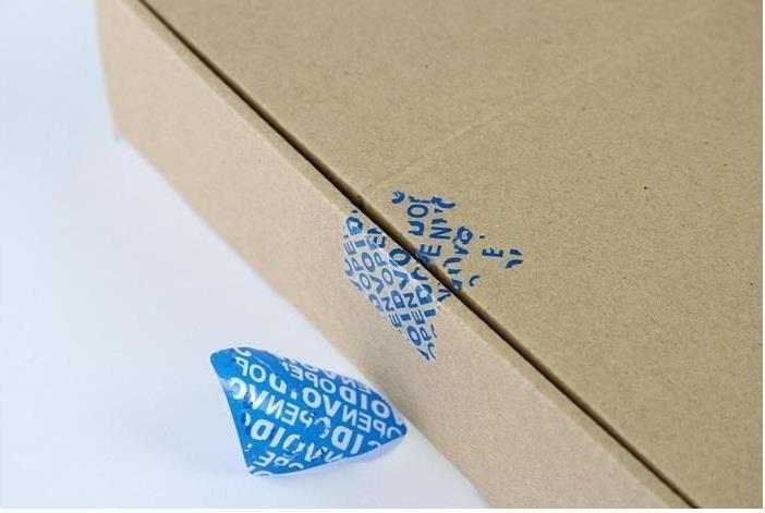 Produktbild Transpak Sicherheitsetiketten Masse 38x32mm blau blau