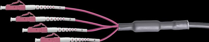 Actual product image LogiLink Fibre optic trunk cable U-DQ(ZN)BH, 4 fibres multimode OM4, LC/UPC - LC/UPC, 70 m (70 m)