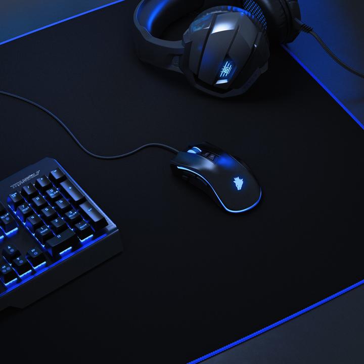 Actual product image Titanwolf Gaming Mouse Pad, XXXL Speed Mouse Mat 1200 x 600 mm, Speed & Precision, Symbol Blue