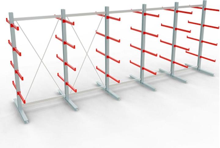 Produktbild Schulte Lagertechnik K 6000 Kragarm-Grundregal 6 Ständer - 2-seitig