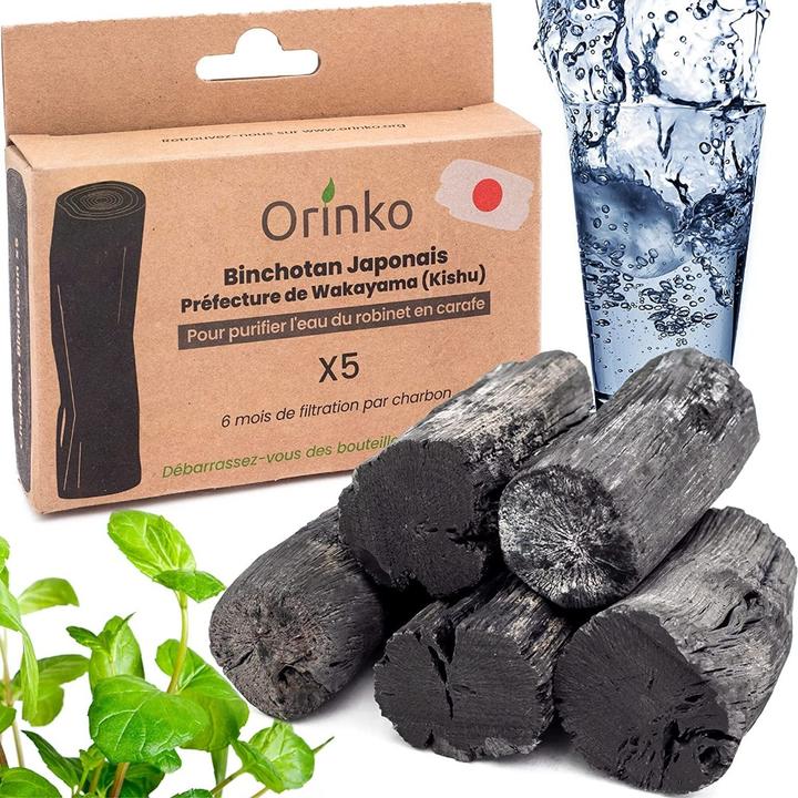 Orinko Binchotan activated carbon water filter Japan 5-pack (5 x)