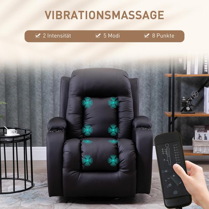 Image du produit Homcom Fauteuil de massage avec fonction bascule et fonction chaleur