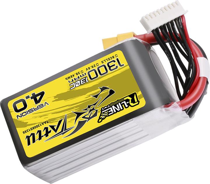 Produktbild Tattu R-Line Version 4.0 1300mAh 29.6V 130C 8S1P Lipo Battery Pack with XT60 Plug (29.60 V, 1300 mAh)