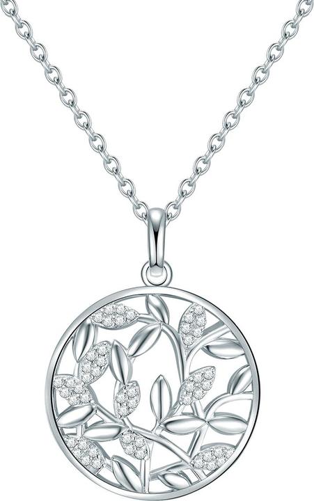 Immagine prodotto Lulu & Jane Collana da donna con foglie scintillanti in argento sterling - 35988 (Argento)