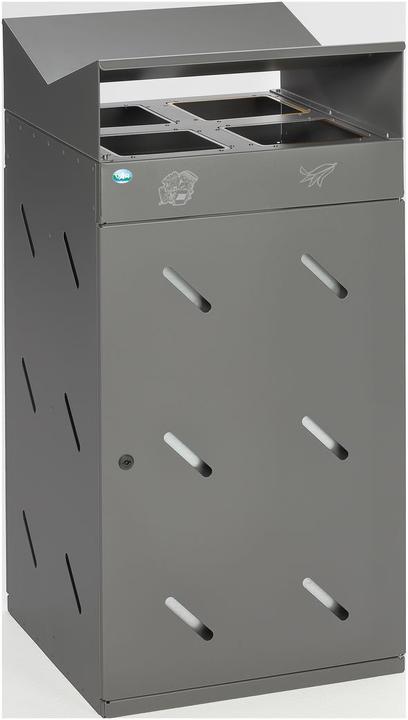 Immagine prodotto VAR Postazione di raccolta differenziata, 4 aperture, capacità 200 l, ossido di (200 l)