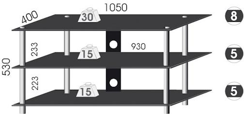 Image du produit Audioraq El 10553 (105 x 40 x 53 cm)