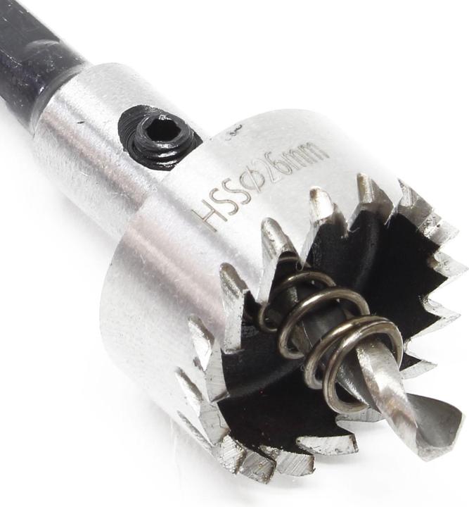 Produktbild Wiltec Lochbohrer Durchmesser 26mm Lochsäge Kronenbohrer Bohrkrone HSS6542 Stahl (26 Millimeter)
