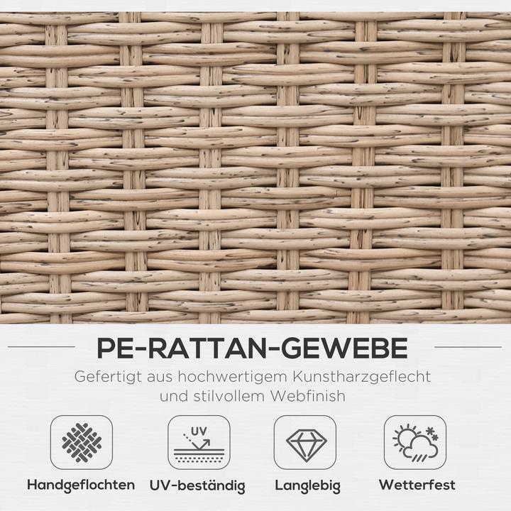 Produktbild Outsunny Luxus Polyrattan Loungeset
