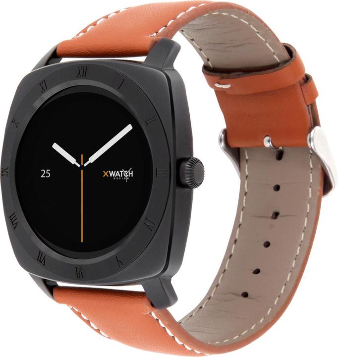 Image du produit Xlyne TFT, MTK2502C, Bluetooth 4.0, Li-Po Chrome noir - Cognac léger (45 mm)