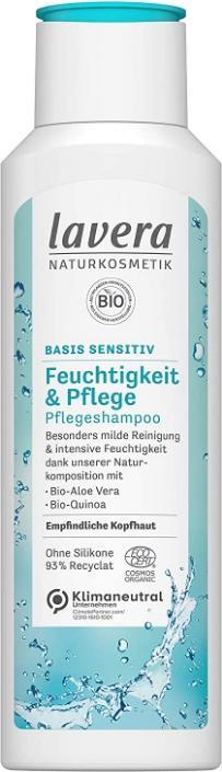 Produktbild Lavera basis sensitiv Shampoo Feuchtigkeit & Pflege (250 ml, Flüssiges Shampoo)