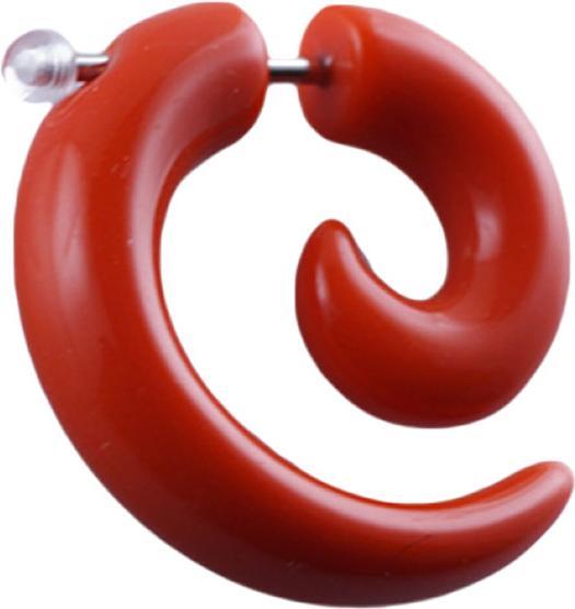 Star Piercing Fake Spirale rot (Acryl, ohne Messing)