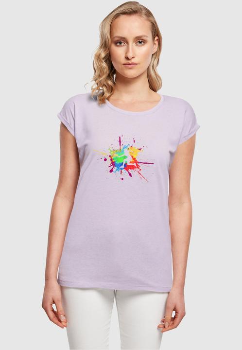 Actual product image Merchcode Ladies Colour Splash Player Extended Shoulder Tee - 116313 (M)