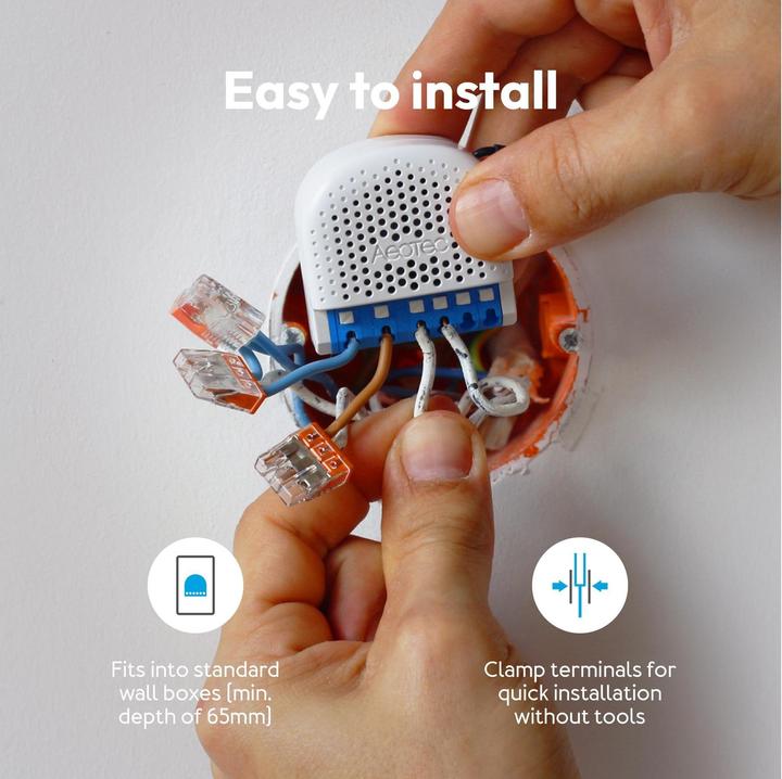 Actual product image Aeotec Pico Shutter (Switch actuator)