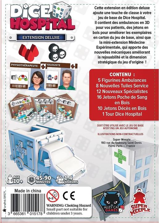 Immagine prodotto Super Meeple Dice Hospital Extension deluxe f (Francese)