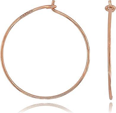 Immagine prodotto Leyda Orecchini a cerchio fini (Argento 925 placcato oro rosa 1 micron 18 K)