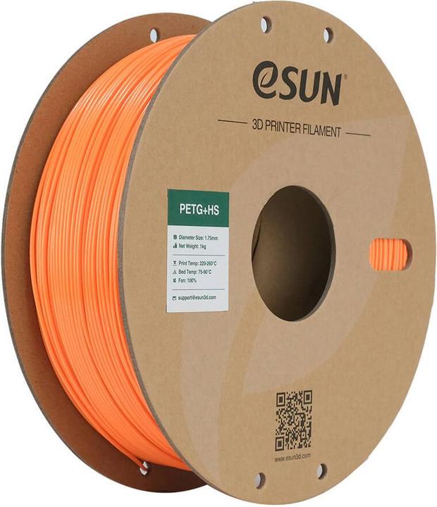eSUN EPETG+HS 1.75mm SOLID ORANGE 1kg (PETG, 1.75 mm, 1000 g, Orange)