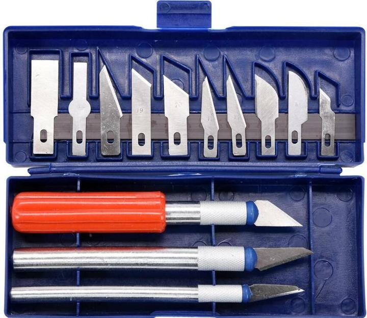 Toya Set de couteaux de précision avec lames 16 pièces