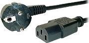 Produktbild Tecline Netzanschlusskabel, Schukostecker abgewinkelt an Kaltgerätebuchse, schwarz, 5 m Netzanschlusskabel f (5 m)