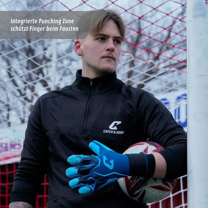 Produktbild Catch & Keep Fussballhandschuhe ViVor Rainy Blue Gr. 11 Torwart Goalie Handschuhe (11)
