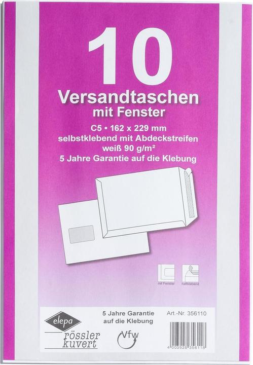 Actual product image Elepa Envelope with window left (10 x)