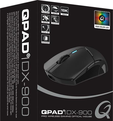 Immagine prodotto QPAD DX-900 mouse da gioco senza fili (Senza fili, Cablato)