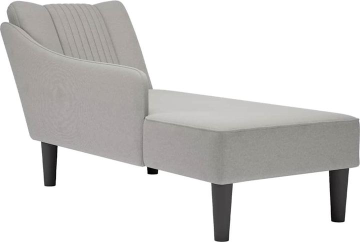Actual product image VidaXL Chaise longue with right armrest Cloud grey fabric