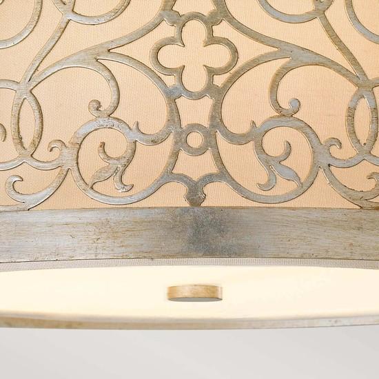 Produktbild Elstead Lighting Arabesque Deckenleuchte E27 2-fach Blattsilber Patina (E27)