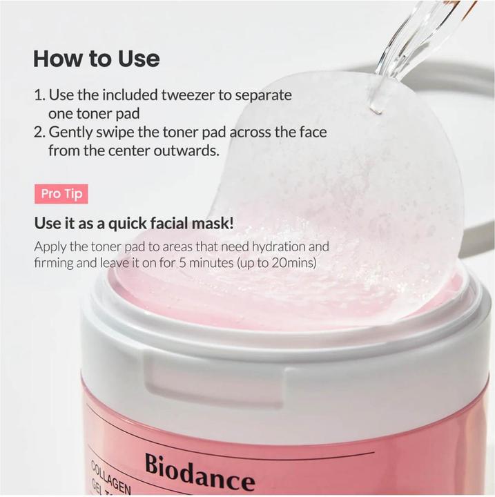 Actual product image Biodance Collagen Gel Toner Pads (Gel)