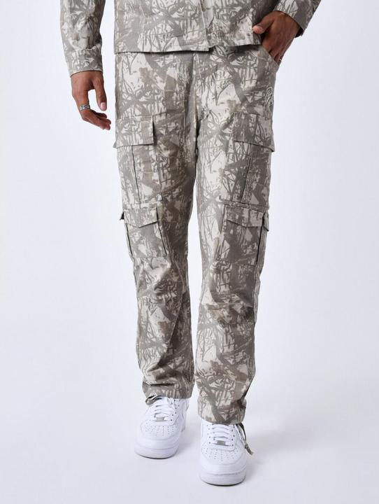 Actual product image Project X Paris Multi-pocket cargo trousers with branch pattern (S)