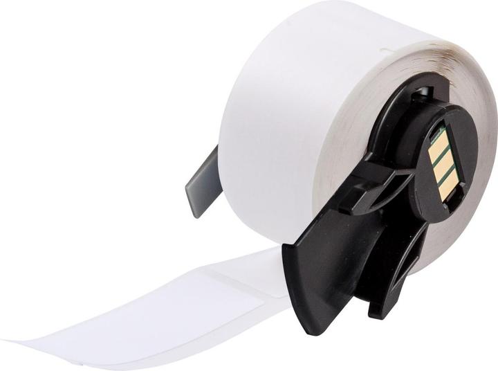 Actual product image Brady M6-21-499, nylon fabric, white, matt, 25.40 x 63.50 mm, permanent (100 pcs.)
