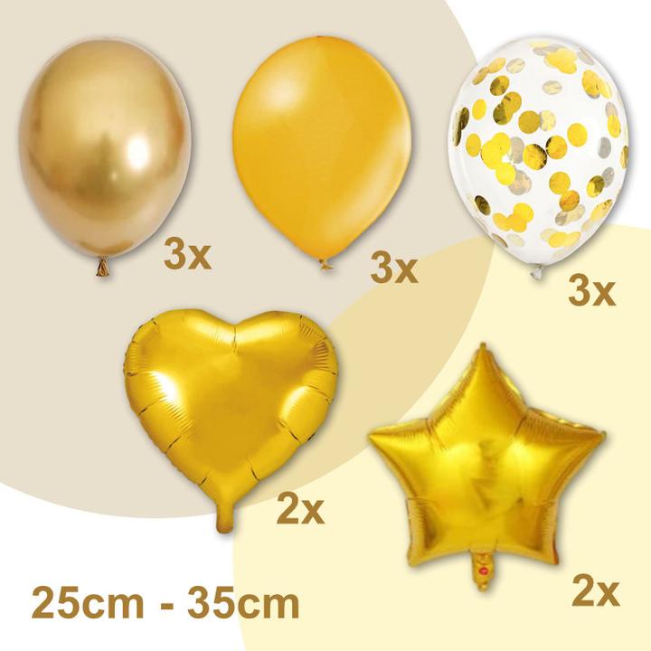 Produktbild Hermex Party Ballon Set Luftballon-Kombi Geburtstagsballon Folienballon (13 x)