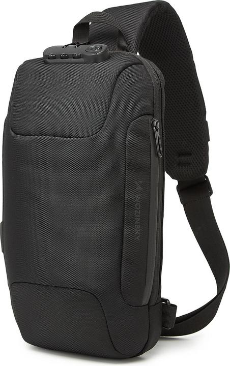 Actual product image Wozinsky Crossbody Backpack with USB Port - Black