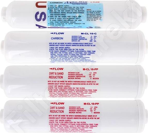 Produktbild Alternativ Ersatzfilter Set für kompakte Osmose Anlagen 4 Teilig (4 x)