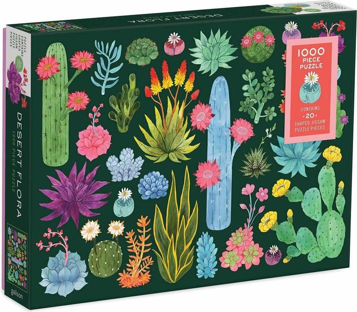 Abrams & Chronicle Puzzle da 1000 pezzi con pezzi sagomati della flora del deserto (1000 pezzi)