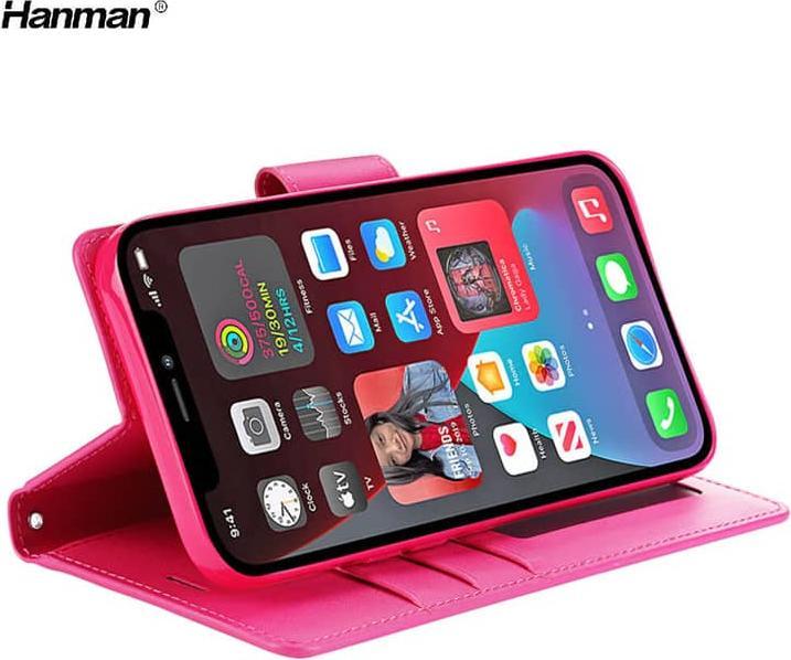Actual product image Hanman Apple iPhone 7/8/SE 2020/SE 2022 - Mill Flip Case with 3 card slots, pink (Apple iPhone 8, Apple iPhone 7, Apple iPhone SE (2nd Gen), Apple iPhone SE (3rd Gen))