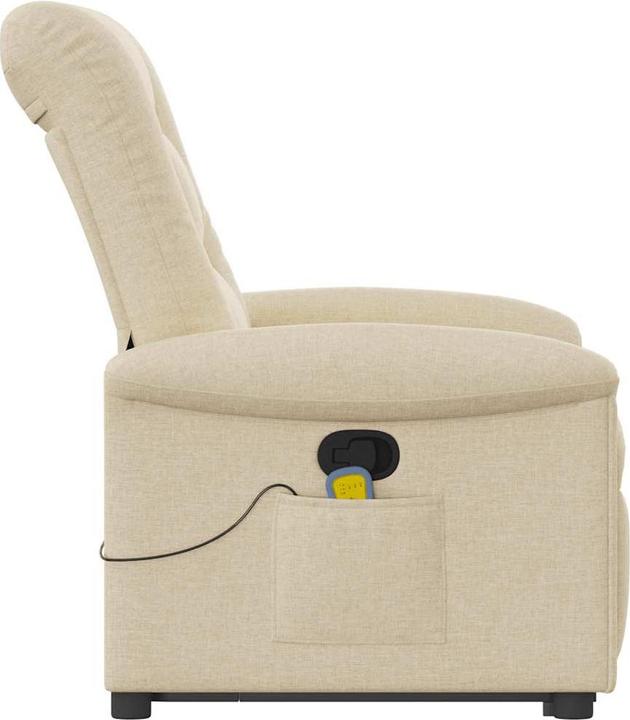 Immagine prodotto VidaXL Poltrona massaggiante con ausilio stand-up in tessuto crema
