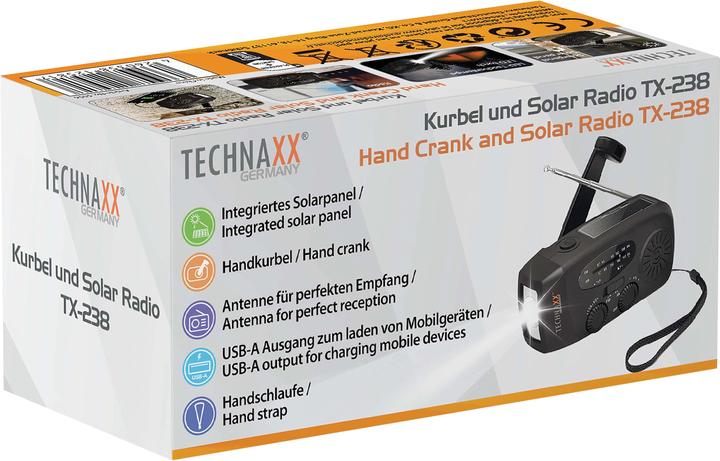 Actual product image Technaxx Hand Crank And (FM, AM)