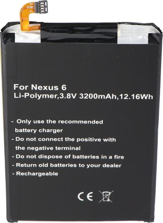 Actual product image AccuCell Akku Google Nexus 6, EZ30, SNN5953A